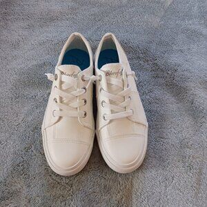 White Leather Blowfish shoes size 9